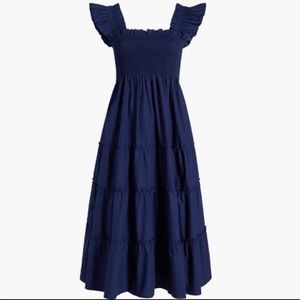 Hill House Ellie Nap dress in navy poplin